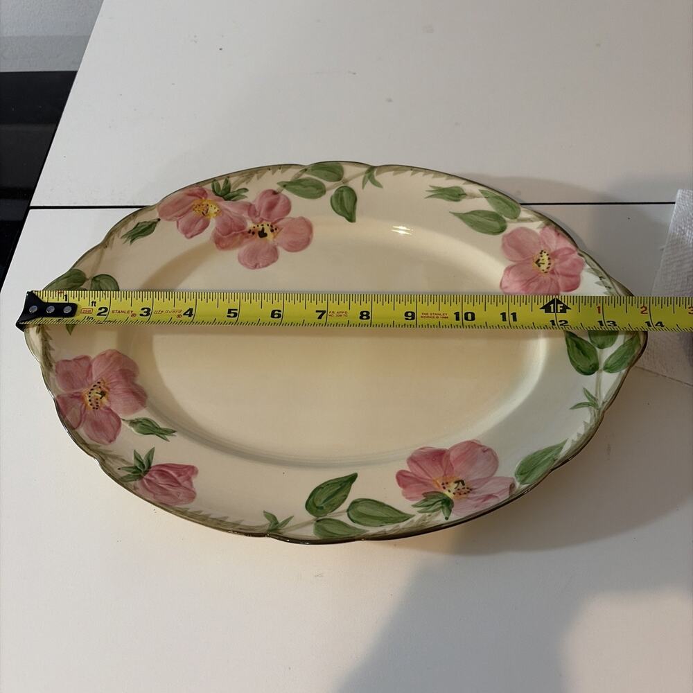 Franciscan Desert Rose 1970 Oval Serving Platter 14”x 10" Pink Floral